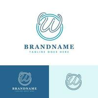 Simple Letter W With Circle Logo, suitable for any modern business with W initial. vector