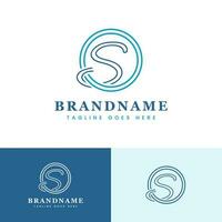 Simple Letter S With Circle Logo, suitable for any modern business with S initial. vector