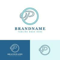 Simple Letter P With Circle Logo, suitable for any modern business with P initial. vector