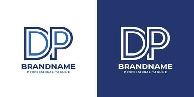 Letter DP Line Monogram Logo, suitable for any business with DP or PD initials. vector