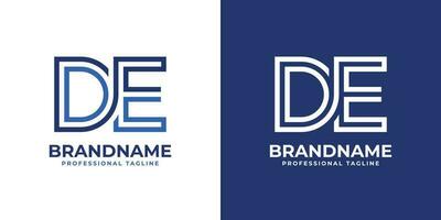 Letter DE Line Monogram Logo, suitable for any business with DE or ED initials. vector