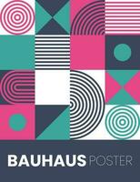 Abstract bauhaus elements shapes for use as cover or poster vector