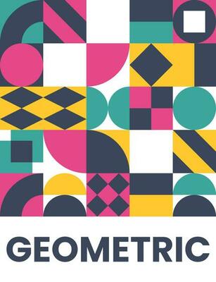 Abstract bauhaus elements shapes for use as cover or poster