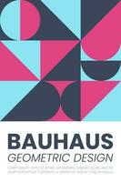 Abstract bauhaus elements shapes for use as banner cover or poster vector