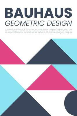 Abstract bauhaus elements shapes for use as banner cover or poster