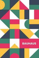 resumen Bauhaus elementos formas para utilizar como bandera o póster vector