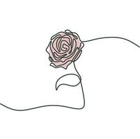 flower line art drawing vector