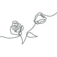 flower line art drawing vector