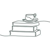 book line art drawing vector