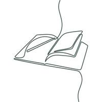 book line art drawing vector