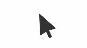 Cursor animated icon on white background video