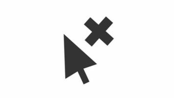 stornieren Mauszeiger animiert Symbol auf Weiß Hintergrund video