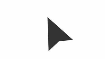 Cursor animated icon on white background video
