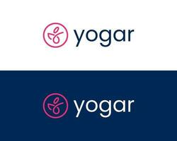 Abstract Letter Y Yoga healthy man business logo design template vector