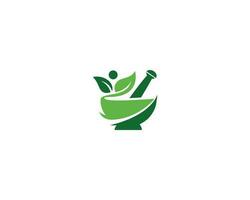 Modern Pharmacy Herbal Medical Logo Icon Design Vector Concept Template.