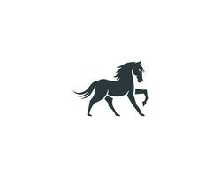 Horse Silhouette Logo Design Template Vector Concept Element Vintage Style.