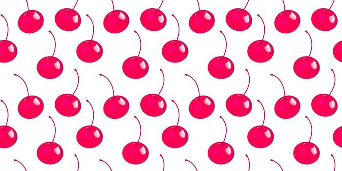 sin costura rojo Cereza modelo diseño, plano Cereza modelo vector