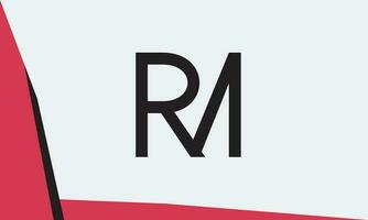 alfabeto letras iniciales monograma logo rm, mr, r y m vector