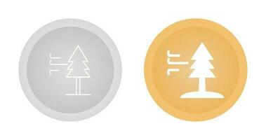 Tree with Wind Vector Icon