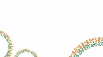 Mandala Spitze Rand zum islamisch Kopieren Raum Animation Hintergrund. Arabisch Muster Hintergrund video