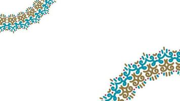 Mandala Spitze Rand zum islamisch Kopieren Raum Animation Hintergrund. Arabisch Muster Hintergrund video