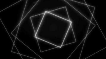 rétro néon laser blanc géométrique formes sur noir Contexte video