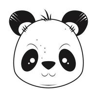 linda pequeño panda. vector ilustración