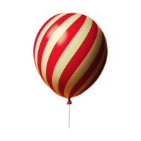 röd och vit rand ballong ikon. 3d framställa. png