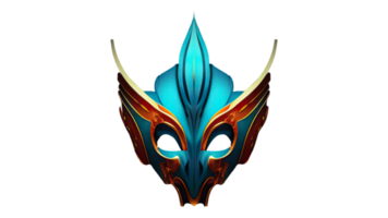 3D Render of Ancient Knight or Viking Mask Icon. png