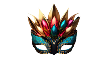 3D Render of Colorful Carnival Mask Icon. png