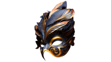 3D Render, Side View of Attractive Carnival Mask Icon. png