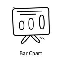 Bar Chart  vector outline Icon Design illustration. Business Symbol on White background EPS 10 File