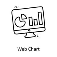 Web Chart  vector outline Icon Design illustration. Business Symbol on White background EPS 10 File