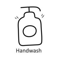 Hand wash vector outline Icon Design illustration. Household Symbol on White background EPS 10 File