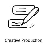 Creative Production  vector outline Icon Design illustration. Business Symbol on White background EPS 10 File