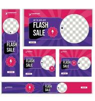 Boosting Sales With Modern Flash Sale Ads Banner Design vector