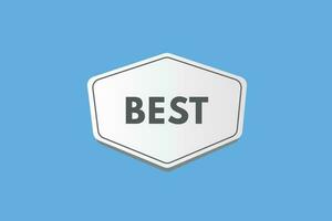 Best text Button. Best Sign Icon Label Sticker Web Buttons vector