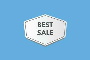 Best Sale text Button. Best Sale Sign Icon Label Sticker Web Buttons vector