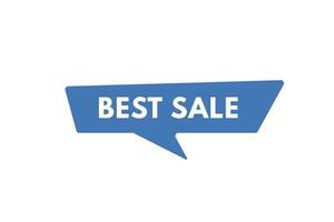 Best Sale text Button. Best Sale Sign Icon Label Sticker Web Buttons vector