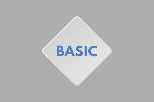 Basic text Button. Basic Sign Icon Label Sticker Web Buttons vector
