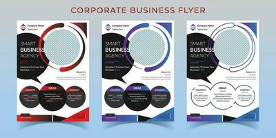 Corporate business flyer design layout, modern template in different color, multiple design, best use for business professionals. vector