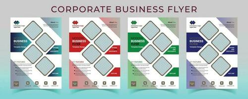 Corporate business flyer design layout, modern template in different color, multiple design, best use for business professionals. vector