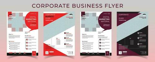 Corporate business flyer design layout, modern template in different color, multiple design, best use for business professionals. vector