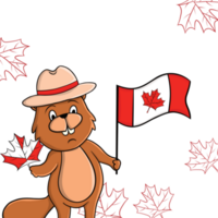 contento Canadá día, celebracion ilustración, Canadá bandera png