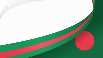 Bangladesh Independence Day. Waving flags isolated on gray background. vector