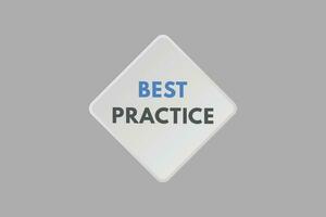 Best Practice text Button. Best Practice Sign Icon Label Sticker Web Buttons vector