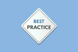 Best Practice text Button. Best Practice Sign Icon Label Sticker Web Buttons vector