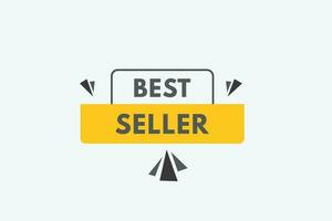 Best Seller text Button. Best Seller Sign Icon Label Sticker Web Buttons vector