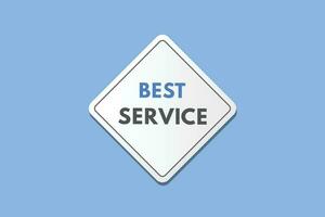 Best Service text Button. Best Service Sign Icon Label Sticker Web Buttons vector