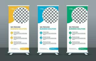 Business Rollup Stand Banner Design Template vector